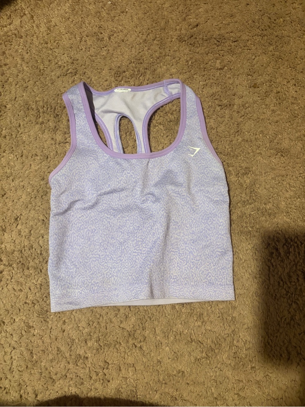 Gymshark Light Purple Racerback Crop Sports Bra